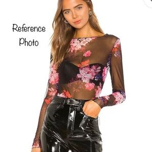 TMG New York Sheer Mesh Printed Top
